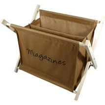 Porte-Magazines Marron Porte-revues Support pour journaux en Bois h 32 cm x l 40 cm x p 28 cm