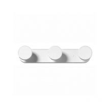 Eliplast - Porte-manteau 3 places rond blanc