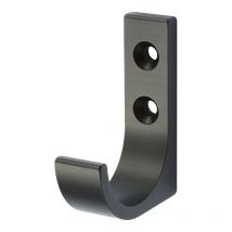 Porte manteau aluminium - Décor : Noir - Hauteur : 65 mm - Profondeur : 51,5 mm - Version : Simple Itar
