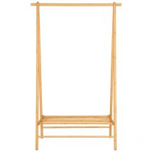 Epikasa - Porte-Manteau sur Pied Manaus, Bambou, Marron, 46x104x164 cm