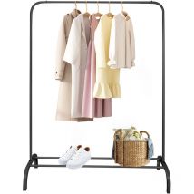 Portant à vêtements Penderie à vêtement avec porte-chaussures 110x40x150cm Noir