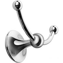 Lineabeta - Porte-manteau double en laiton chromé Venessia