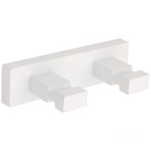 Porte-manteau double Lea blanc mat - Inda