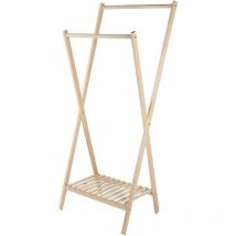 Beliani - Porte-Manteau en Bois de Sapin Porte-Vêtements Bois Clair Denver