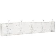 Biscottini - Porte-manteau mural, porte-manteau mural en bois et fer, porte-manteau L80xPR10xH21 cm