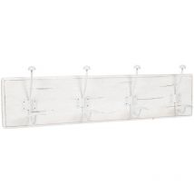 Biscottini - Porte-manteau mural, porte-manteau mural en bois et fer, porte-manteau L78xPR10xH21 cm