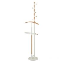 Hispanohogar - Porte-manteau en métal et en bois, Nature