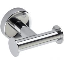 Porte-manteau mural double Styl en acier poli - Inda