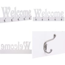 Vidaxl - Porte-manteau mural welcome Blanc 74x29,5 cm - crochet à vêtements - crochets à vêtements - Home & Living - Blanc