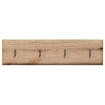 Porte-Manteau Murale Marlon, Panneau Aggloméré Mélaminé, Marron, 91x23x2 cm