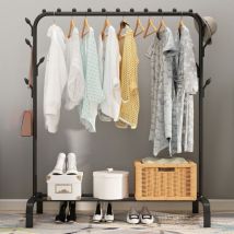 Topiky - Porte-Manteau Portant-vêtements Penderie pour Chambre, 110x150x40 cm, Robuste, en Métal, avec Support pour à Chaussures, des Cintres