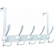 Lablanc - Porte Manteau pour Porte Blanc, Porte Manteau Porte, Patère de Porte, Porte Manteau Mural, Porte Manteau sans Percer en Acier Inoxydable,