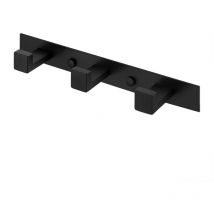 Porte Manteau Salle de Bain Mural à 3 Crochets Porte Manteau Mural Patère Salle de Bain Acier Inoxydable SUS304 Noir Mat