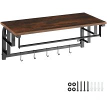 Tectake - Porte-manteau à suspendre Style industriel 66 x 30 x 27 cm