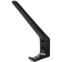 Porte-manteaux aluminium 2 têtes type 30 finition noir - HERMETA