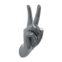 Thelermont Hupton - Porte manteaux main Peace Gris