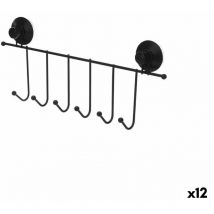 Berilo - Cintre de porte en acier noir abs 39 x 16 x 4,9 cm (12 pcs.)