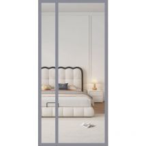Porte moustiquaire magnétique à ouverture latérale, 110 x 220 cm (gris)