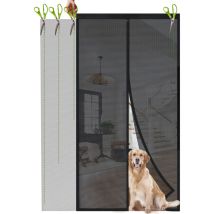 Porte Moustiquaire Magnétique Diy – Moustiquaire Pour Porte De Balcon Noire, Largeur Sur Mesure, Découpable, Sans Perçage, Fixation Adhésive,150x210cm