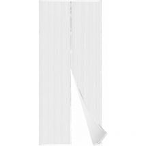 Arnault - Porte moustiquaire magnétique, rideau anti-moustiques en maille, joint magnétique de haut en bas (120 x 210 cm, blanc)