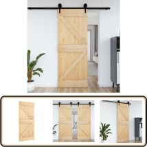 Porte NARVIK 95x210 cm bois massif de pin - Porte Intérieur - Porte Coulissante - Porte Bois - Porte Pin - Porte Design