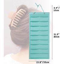 Fei Yu - Porte-nœuds pour cheveux avec grande capacité Pinces à cheveux Cintre de rangement Cheveux Bleu