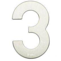 GSC - Porte numéro 3 en acier inoxydable avec adhésif 003302613