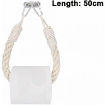 Porte-Papier Hygiénique En Corde De Jute, Porte-Serviettes Mural Industriel Avec Crochet En Métal Pour Salle De Bain, Serviette Ou Rideau De Douche