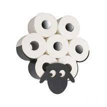 Ensoleille - Porte-Papier Hygienique Modele Mouton Agreable, Boite De Rangement Pour Serviettes En Papier, 7 Rouleaux Muraux, Porte-Serviettes En