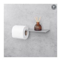 Daske - Porte-Papier Toilette avec Étagère, Gris, Montage Adhésif, Gauche, base line
