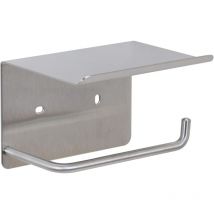 Porte Papier Toilette avec Tablette Adhesif, Support Papier Rouleau sans Percage Acier inox , Derouleur Papier Toilette Auto-adhésive Mural pour