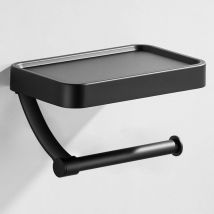 Porte-papier toilette avec étagère pour téléphone, support mural en acier inoxydable SUS304 pour papier toilette, porte-rouleau de papier toilette