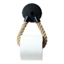 Porte Papier Toilette Corde Mural Vintage Support Papier Toilette Corde WC Porte Rouleau Papier Toilette Murale en Corde de Chanvre Adhésif
