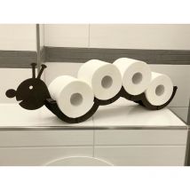 Distributeur de papier toilette Bois Noir Chenille Distributeur de papier toilette mural Distributeur de rouleaux de papier toilette de rechange