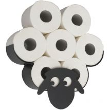 Dandibo - Distributeur de papier toilette Mouton Mur Noir Métal Distributeur de rouleaux de papier toilette Distributeur de rouleaux de rechange