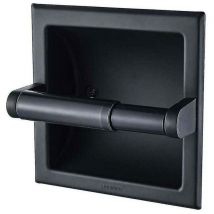 ZVD - Porte-papier toilette noir avec fixation murale pour wc en métal noir indestructible. Porte-papier toilette en métal noir avec fixation murale.