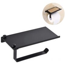 Porte-papier toilette Porte-rouleau de papier toilette avec support de téléphone portable, porte-rouleau de papier toilette sans perçage