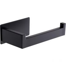 Porte Papier Toilette, Support Papier Toilette Mural, Porte Rouleau Papier Toilette sans Perçage pour Salle de Bain et Cuisine, Noir