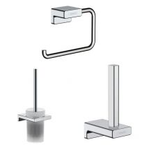Porte-brosse wc Hansgrohe Addstoris + Porte-papier wc + Réserve porte-papier chromé