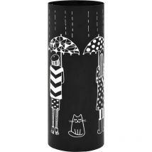Porte-parapluie Femmes Acier Noir
