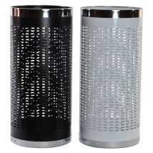 Porte-parapluies Dkd Home Decor 23 x 50 cm white black steel 23 x 23 x 23 x 23 x 50 cm (2 pièces)
