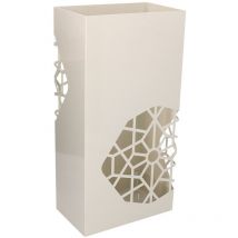 Webmarketpoint - Porte-parapluie rectangulaire en métal blanc cm25x15h50