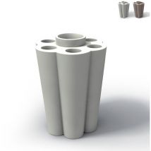 Porte-Parapluie rond avec récipient pour les gouttes moderne blanc mod. Lulet