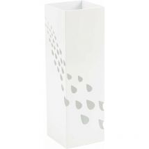 Porte-parapluies carré blanc 'gouttes