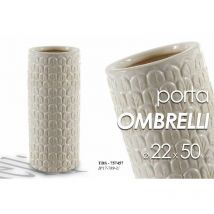 Webmarketpoint - Porte-parapluies en céramique crème design cm 22 x 50 h