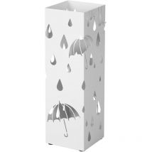 Porte-parapluies, panier à parapluies, métal blanc
