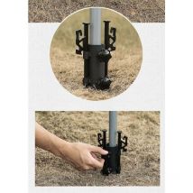 porte-parasol en métal, porte-parasol garde-corps de balcon support de tente porte-mâts de tente pour jardin, terrasse, balcon, garde-corps,Avec des