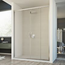 Idralite - Porte de douche coulissante verre opaque mod. Young 2 portes 180 cm