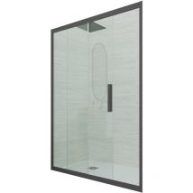 Porte parois de douche coulissante 160 cm Anthracite niche Deco