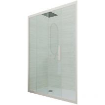 Porte parois de douche coulissante 160 cm Champagne niche Deco
